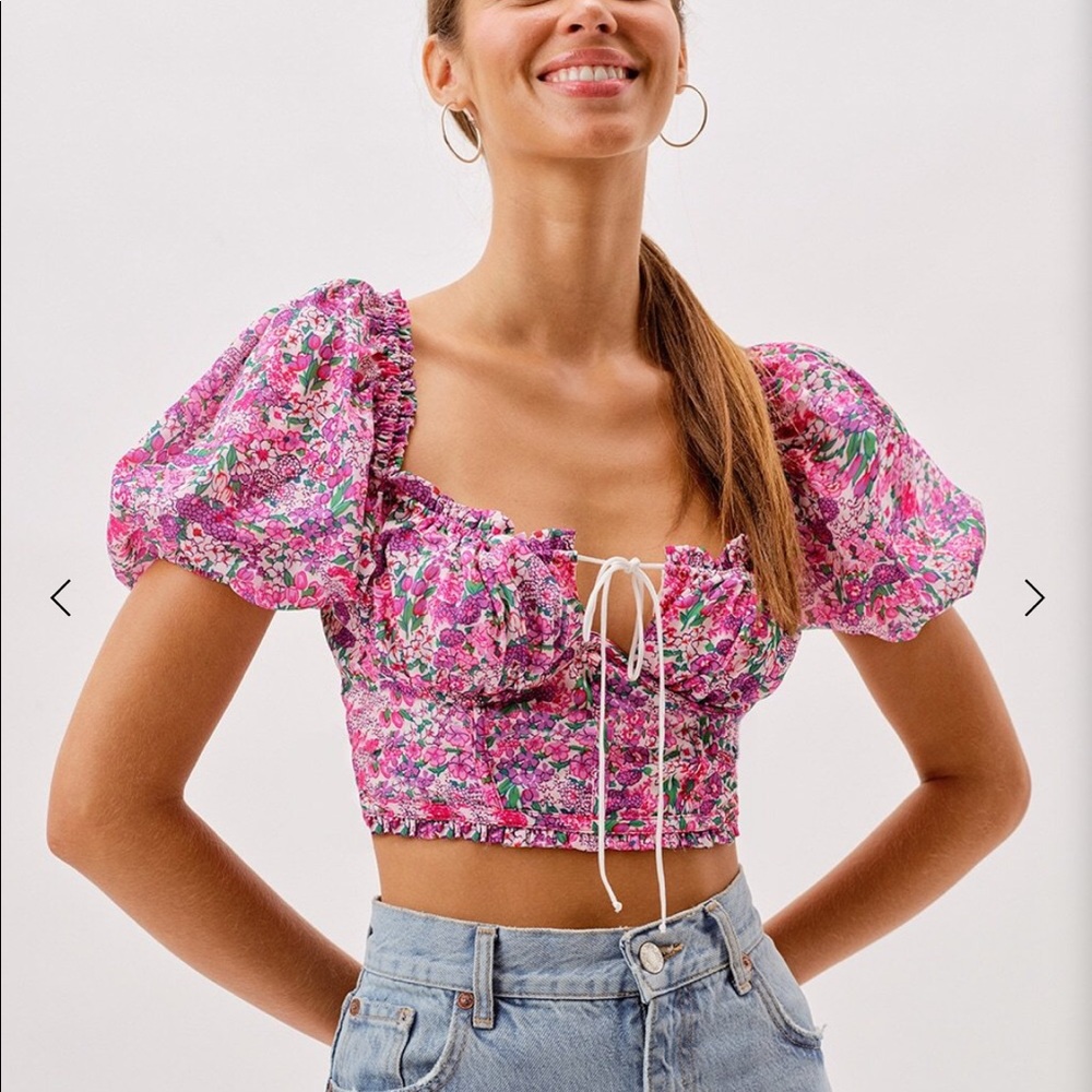 NWT For Love and Lemons Katarina Top